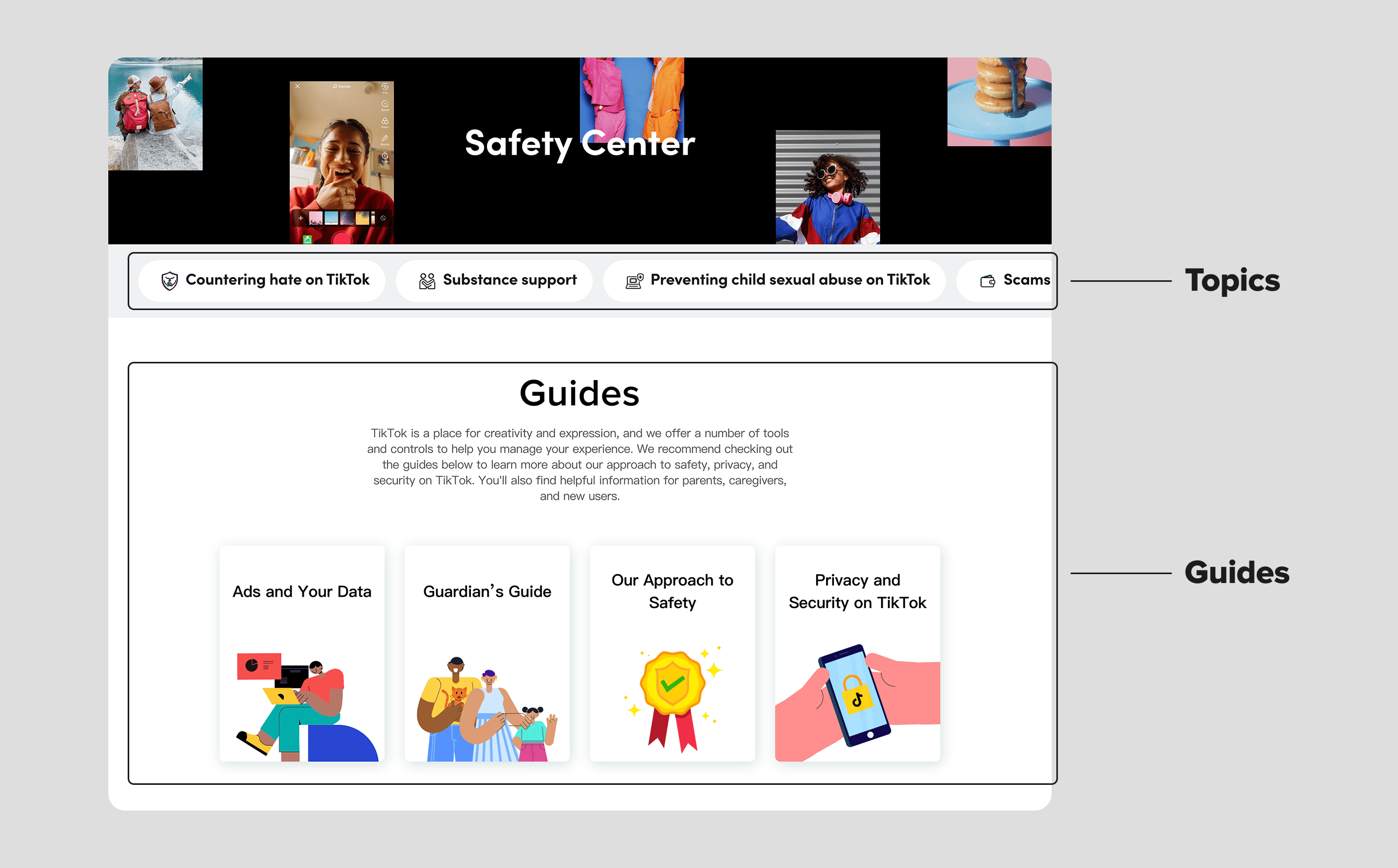 Safety Center Topics and Guides